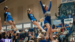 The 2016-2017 Snowflake Cheerleaders Perform During a Home Basketball Game.