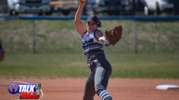 Snowflake Senior Pitcher Anna Berger fires off a pitch against the Payson Longhorns. Snowflake won 2-1 in the 10th inning. Berger scored the winning run on a passed ball. 4-30-21.