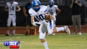 Senior Tight End Colton Tidwell #10 Juggles a pass during Snowflake's road loss to Cactus: PHOTO - iTalk 106.7 FM